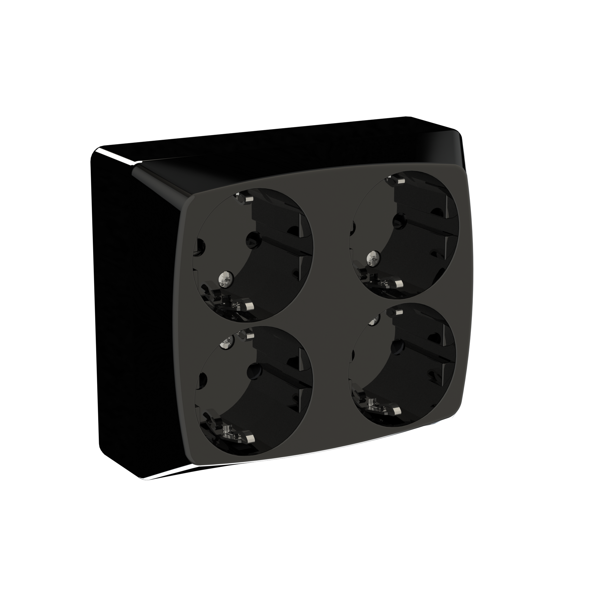 Surface-type wall socket outlet for fixed installation , screwless terminal ETM241PQV5